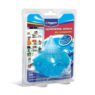Поглотитель запаха для холодильников Topper 3109 голубой лед