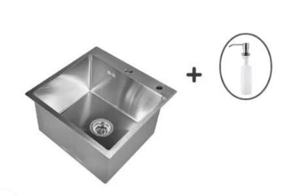 Кухонная мойка Wisent WGS35050 Satin с дозатором и сифоном