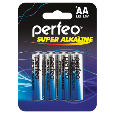 Эл.питания Perfeo Super Alkaline LR6/4BL AA (1BL-4шт)
