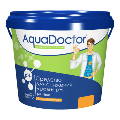 Гранулы AquaDoctor PH Минус, 1кг ведро
