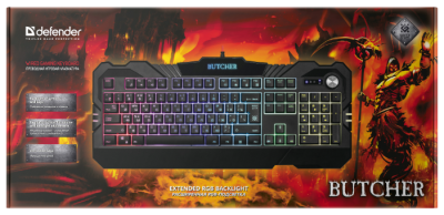 Клавиатура Defender Butcher GK-193DL RU Black USB