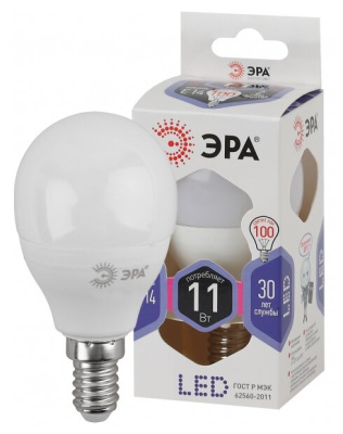 Лампа Эра LED P45-11W-860-E14