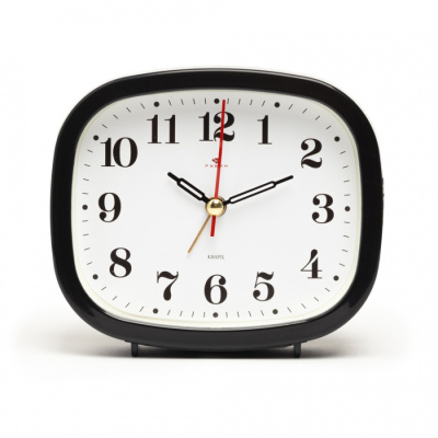 Будильник Рубин кварц, корпус черный "Классика"