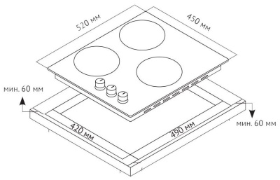 Газовая варочная поверхность Korting HG 465 CTRB