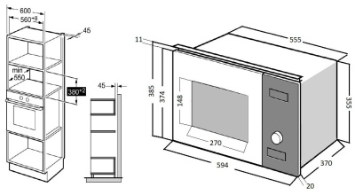 Микроволновая печь встраиваемая Kuppersberg HMW 650 WH