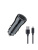 Авто З/У AXXA 2xUSB 2.4A + кабель USB-C Black