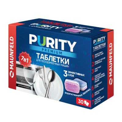 Таблетки для посудомоечных машин Maunfeld Purity Premium all in 1 30 шт MDT30PP