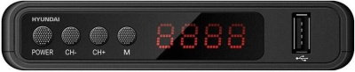 Ресивер DVB-T2 Hyundai H-DVB520 + WiFi-адаптер черный