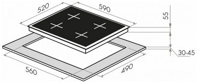 Индукционная варочная поверхность Maunfeld EVSI594FL2SBK