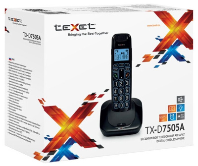 Радиотелефон teXet TX-D7505А черный