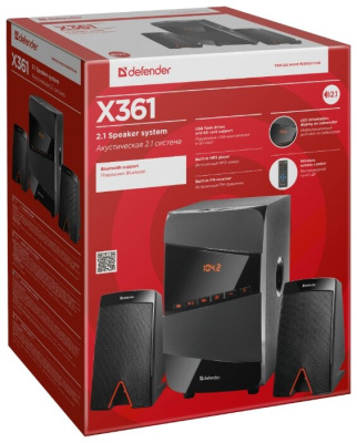 Компьютерная акустика 2.1 Defender X361 Black Компьютерная акустика 2.1 Defender X361 Black