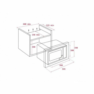 Микроволновая печь встраиваемая Teka ML 8200 BIS NIGHT RIVER BLACK