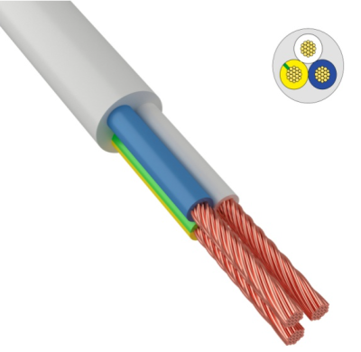 Провод ПВС 2х1,5 кр. 1м! (ГОСТ)(Промстройкабель г.Трехгорый) бухта 100м