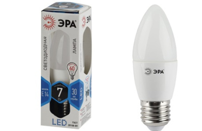 Лампа Эра LED smd B35-7W-840-E27