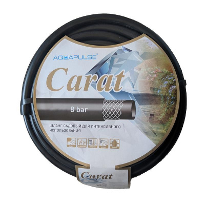 Шланг поливочный Aquapulse Карат 3/4х20 с армированной нитью, черный