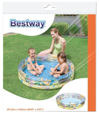 Бассейн надувной Bestway 51009 "Океан" (122х25см, 140л.)