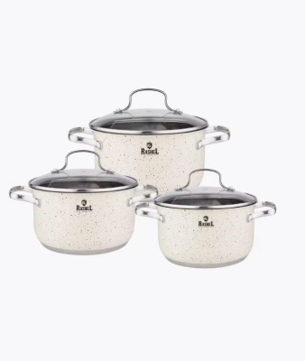 Набор кастрюль Rashel 6 предметов 2,6л, 3,6л, 4,7л R-20304в