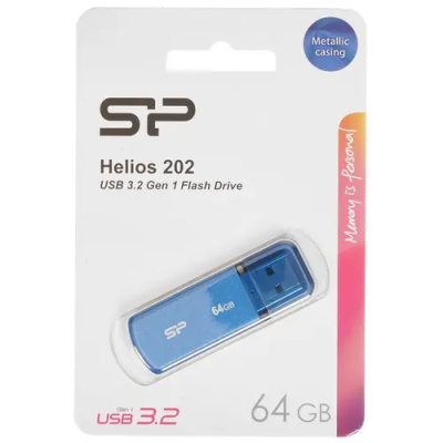 USB накопитель 64Gb USB3.2 Silicon Power Helios 202 Blue