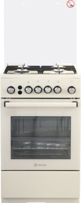 Плита газовая De Luxe 5040.40г(кр.) Ч/Р-013