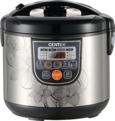 Мультиварка CENTEK CT-1498 Ceramic (чёрный, сталь)
