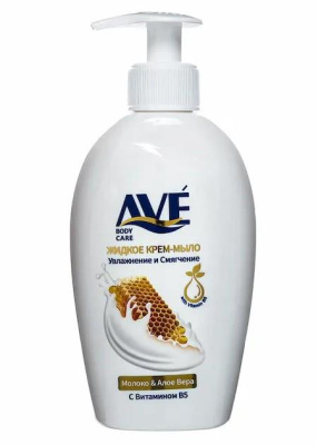 Жидкое крем-мыло AVE Алоэ Вера и молоко с витамином B5