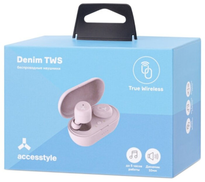 Беспроводные TWS-наушники Accesstyle Denim TWS Pink Беспроводные TWS-наушники Accesstyle Denim TWS Pink