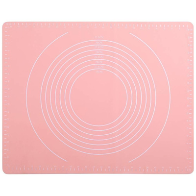 Коврик для раскатки теста розовый 50*39 см 923-121