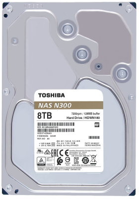 HDD 3.5" 8Tb Toshiba NAS N300 8 ТБ HDWG180UZSVA