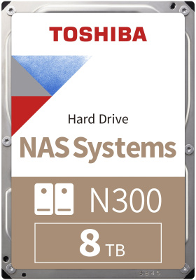 HDD 3.5" 8Tb Toshiba NAS N300 8 ТБ HDWG180UZSVA