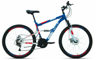 Велосипед Altair MTB FS 26 2.0 disc (26" 18 ск. рост 18") 2020-21 черный/красный