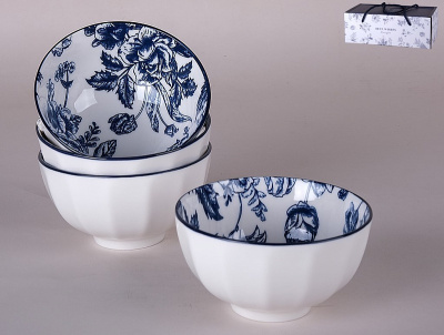 Набор пиал Коралл 4 шт 330 мл 8227 123257