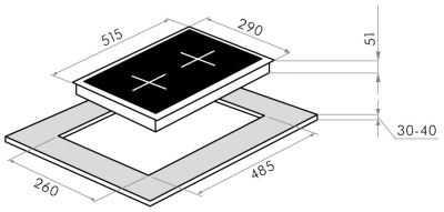 Газовая варочная поверхность Maunfeld EGHG.32.1EB/G