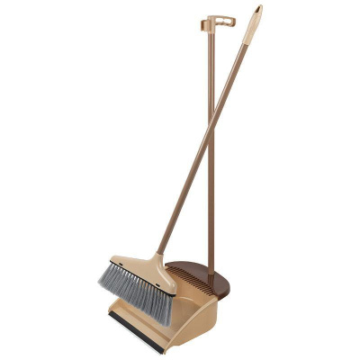Набор для уборки MINI с длинными рукоятками: совок и щетка, бежевый