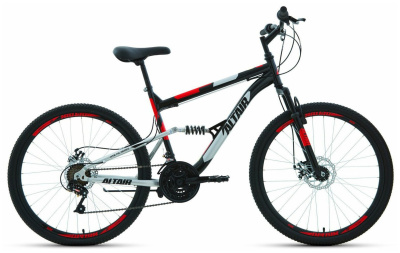 Велосипед Altair MTB FS 26 2.0 disc (26" 18 ск. рост 18") 2020-21 черный/красный