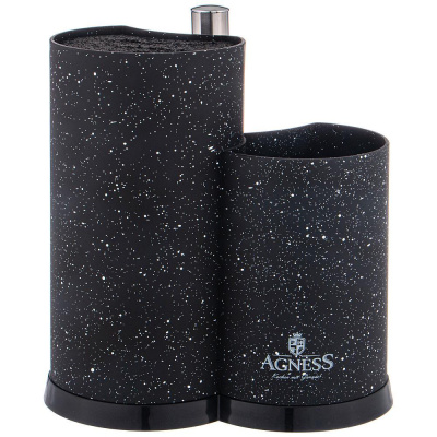 Подставка для ножей Agness 911-752 с держателем для полотенец