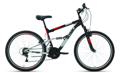 Велосипед Altair MTB FS 26 1.0 (26" 18 ск. рост 18") 2022 черный/красный