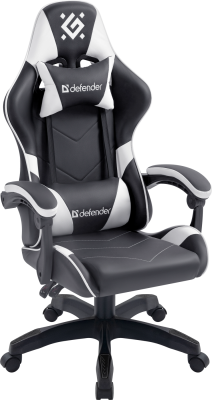 Игровое кресло Defender Companion Black/White (Искуственная кожа)