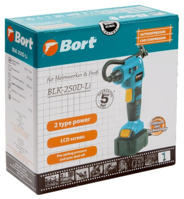 Компрессор автомобильный Bort BLK-250D-Li
