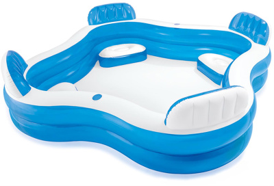Бассейн надувной Intex 56475NP 229х229х66см.Семейный бассейн (4 места) . (в коробке)