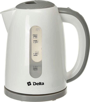 Чайник Delta DL-1106 белый с серым