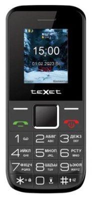 Мобильный телефон teXet ТМ-206 черный