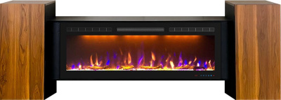 Каминокомплект: Портал Style орех, черный с очагом Royal Flame Crystal 50RF