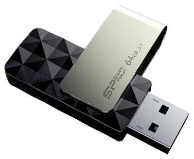 USB накопитель 64Gb USB3.2 Silicon Power Blaze B30 Black