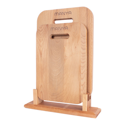 Набор досок разделочных Чинар бук 2 шт на подставке 021