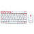 Клавиатура и мышь Logitech MK240 White/Red