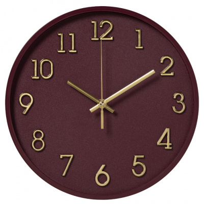 Часы настенные Рубин Классика d-28см темно-вишневый 2831-007