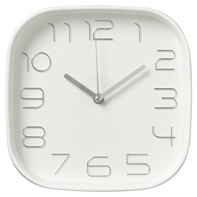 Часы настенные Рубин Классика 25х25см белый+серебро 2500-002