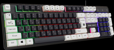 Клавиатура Defender GK-077 RU Dark Knight RGB Led (USB) Black+White