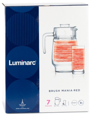 Набор питьевой Luminarc Brus Mania red P7452 7пр.