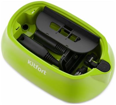 Пароочиститель Kitfort KT-9102-2 черно-зеленый